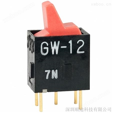 GW-12微型钮子开关GW12LCP红色小型翘板开关