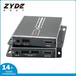 智勇4K高清HDMI KVM单网线延长器网络传输 70米带键鼠会议