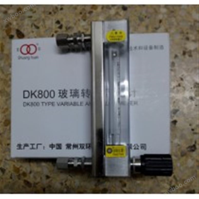 DK800-6F玻璃管浮子流量计,不锈钢卡套连接防腐型玻璃转子流量计