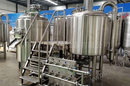 山东豪鲁豪华500L鲜啤酿造设备厂家 啤酒设备