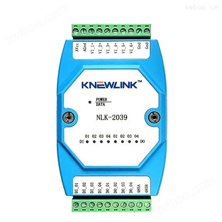 NLK-2039  6路单端模拟量输入(直流型0-10V) 4路数字量输入输出