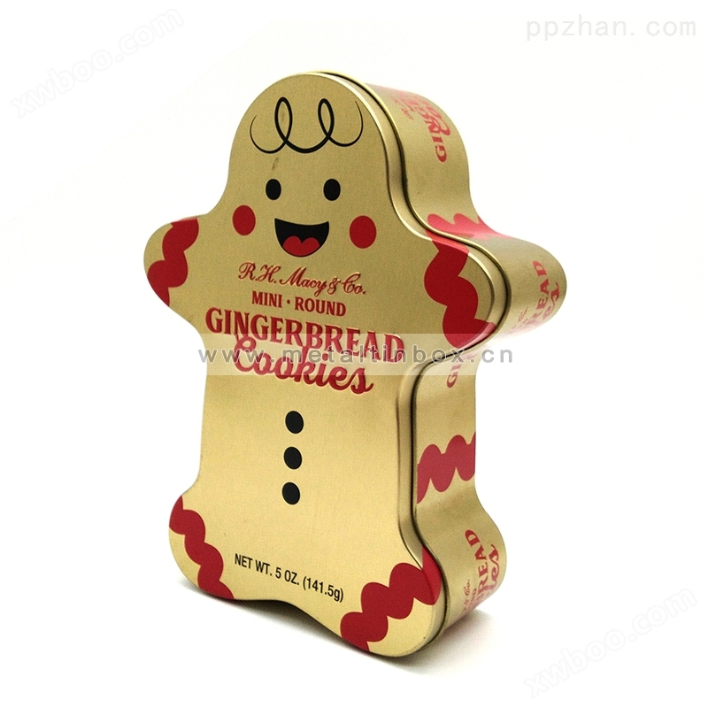 新款异形雪人圣诞礼品盒 厂家定制圣诞糖果铁盒