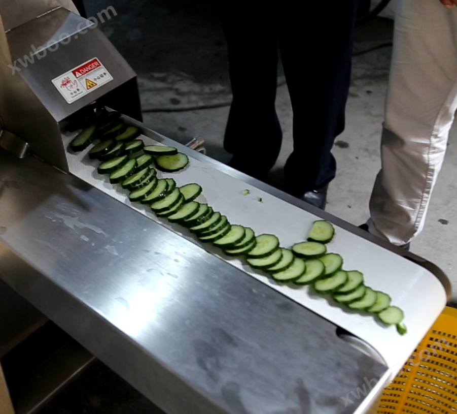 切片机切割蔬菜效果